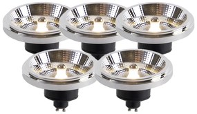 Conjunto de 5 lâmpadas LED AR111 GU10 12W 2000K-3000K dim to warm