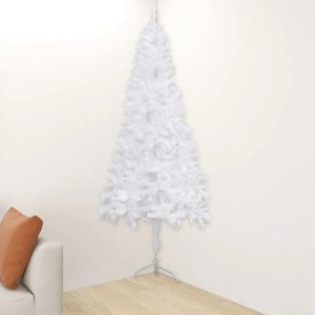 vidaXL Árvore de Natal artificial de canto 120 cm PVC branco