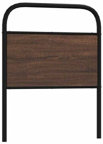 vidaXL Cabeceira de cama 80 cm derivados madeira/aço carvalho castanho