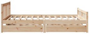 Cama sem colchão 160x200 cm madeira de pinho maciça