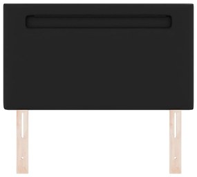 Cabeceira vidaXL Design Simples Preto 100 cm Couro Sintético