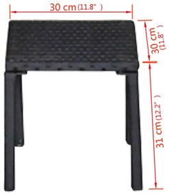 Espreguiçadeiras com mesa vime PE preto