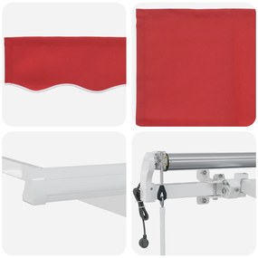 Toldo Retrátil Automático Vermelho 450x350 cm