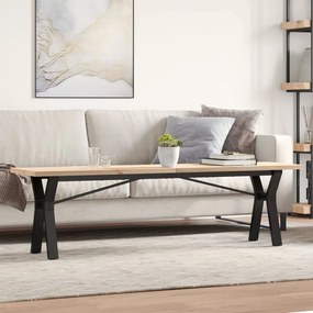 Mesa de centro estrutura em Y 160x40x45,5cm pinho/aço