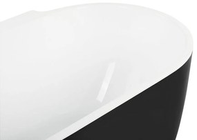 Banheira autónoma em acrílico preto 170 x 80 cm ROTSO Beliani