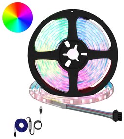 vidaXL Fita LED 4 pcs Preto e Transparente 210 x 0,8 x 0,3 cm