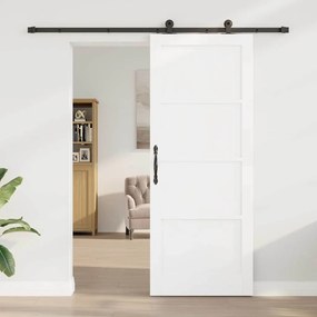 Porta Deslizante vidaXL com Conjunto de Hardware 'ORKDAL'Branca Madeir