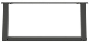 Pés para mesa de centro em forma de U, 2 peças, antracite, 70x(30-31)