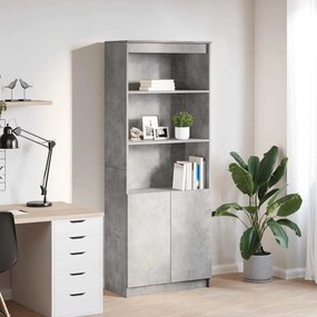 vidaXL Armário alto 70x35x180 cm derivados de madeira cinza cimento
