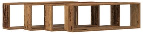 Prateleiras de Parede vidaXL 4 pcs Madeira Velha 80x15x26 cm Madeira R