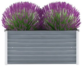 vidaXL Canteiro elevado de jardim aço galvanizado 100x40x45cm cinzento