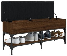 Banco sapateira 102x32x45cm derivados madeira carvalho castanho