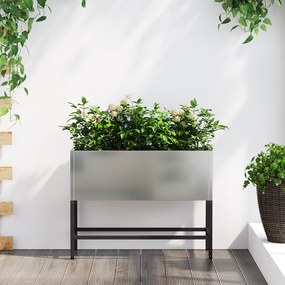 Jardineira Elevada vidaXL 60x26x45 cm Aço Galvanizado
