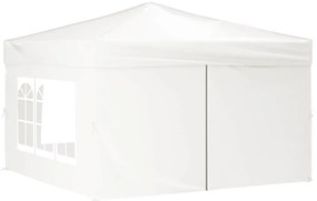 Tenda para festas dobrável com paredes laterais 3x3 m branco