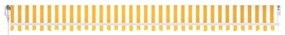 Toldo retrátil automático 600x350 cm amarelo e branco