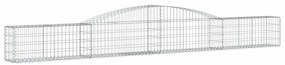 Cestos gabião arqueados 2 pcs 400x30x40/60 cm ferro galvanizado
