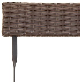 Cadeiras de bistrô dobráveis 2 pcs vime PE e aço castanho