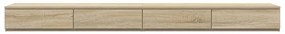 Gavetas de Cama Carvalho Sonoma 200x36,5x16,5 cm Madeira Revestida