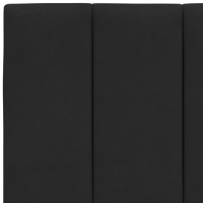 Estrutura de cama sem colchão 160x200 cm veludo preto