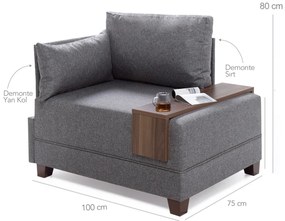Sofá de 1 Lugar Fly – Vermelho Claret – 100x80x75 cm