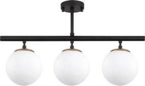 Chandelier Atmaca – Preto e Creme – 60 x 15 cm