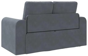 Sofá Cama de Chão 2 em 1 Cinza Escuro 148x71x83 cm Veludo