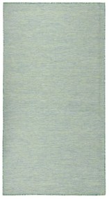 Tapete de tecido plano para exterior 140x200 cm turquesa