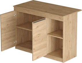 Ilha de Cozinha "Orren" - 120x88x60 cm - Carvalho - Design Moderno