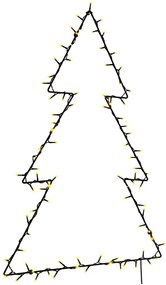 Luzes de Natal silhueta da árvore Natal 115 LEDs branco quente