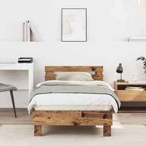 vidaXL Estrutura de Cama Antiga 90x190 cm - Feita de Madeira de Engenharia.