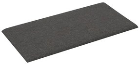 Painel de parede 12 pcs 30x15 cm tecido 0,54 m² cinza-escuro