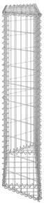 Canteiro elevado/cesto gabião trapézio 100x20x100cm aço galvan.