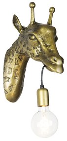 LED Candeeiro de Parede Inteligente Latão Incl. Wifi G95 - Animal Girafa Art Deco