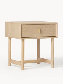 Mesa de cabeceira em madeira de carvalho com gaveta Diana
