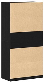 Armário de Carvalho Preto 100 x 50 x 200 cm - Feito de madeira engenhe