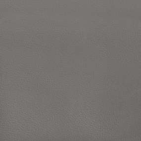 Cabeceira cama c/ abas couro artif. 83x23x118/128 cm cinzento