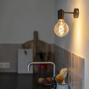 Candeeiro de parede industrial preto - Facil Design,Moderno