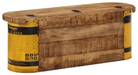 Banco arrumação/aparador 120x30x40 cm madeira recuperada maciça