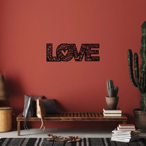 Acessório Decorativo de Metal Love 5 – Preto – 23 x 70 cm