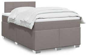 Cama com molas/colchão 120x200 cm tecido castanho-acinzentado
