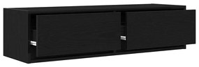 Armário de TV vidaXL Preto Carvalho 100x31x25,5 cm Madeira de engenhar
