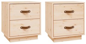 Mesas de cabeceira 2 pcs 40x34x45 cm madeira de pinho maciça