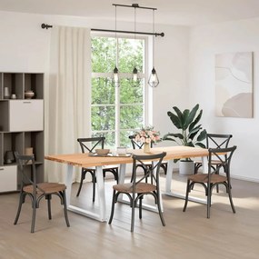 Pés para mesa de jantar em V, 3 peças, branco, 100x(72-73,3) cm, aço