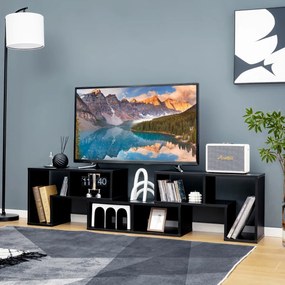 Móvel de TV de 3 peças com combinação de estante Central de entretenimento para TV de até 65'' para sala de estar Preto