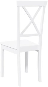 Cadeiras de jantar 2 pcs madeira de seringueira maciça branco