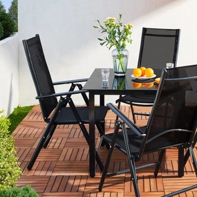 Conjunto de refeição de jardim Bern 9 peças com 8 cadeiras e 1 mesa em alumínio antracite