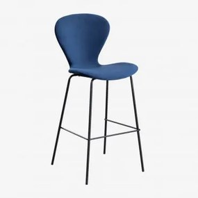 Pacote Com 4 Bancos Altos Uit ↑75 Cm & Negro & Velluto Azul & Terciopelo - Sklum