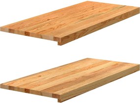 vidaXL Soleiras da janela 2 pcs 90x40x2 cm carvalho castanho-claro