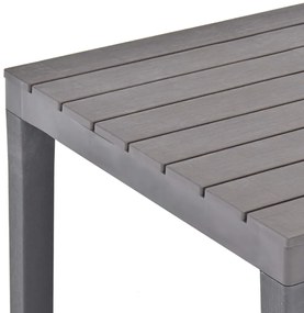Mesa de jardim 78x78x72 cm plástico mocca