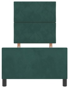 Cama vidaXL Verde Escuro 80x200 cm Veludo